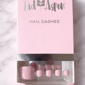 Red Aspen Pink Nail Dashes Press-On Toes